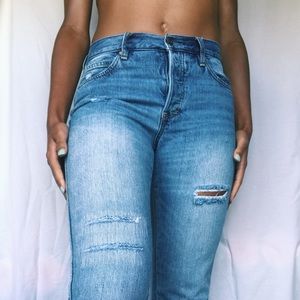 Free People High Rise Capri Jeans